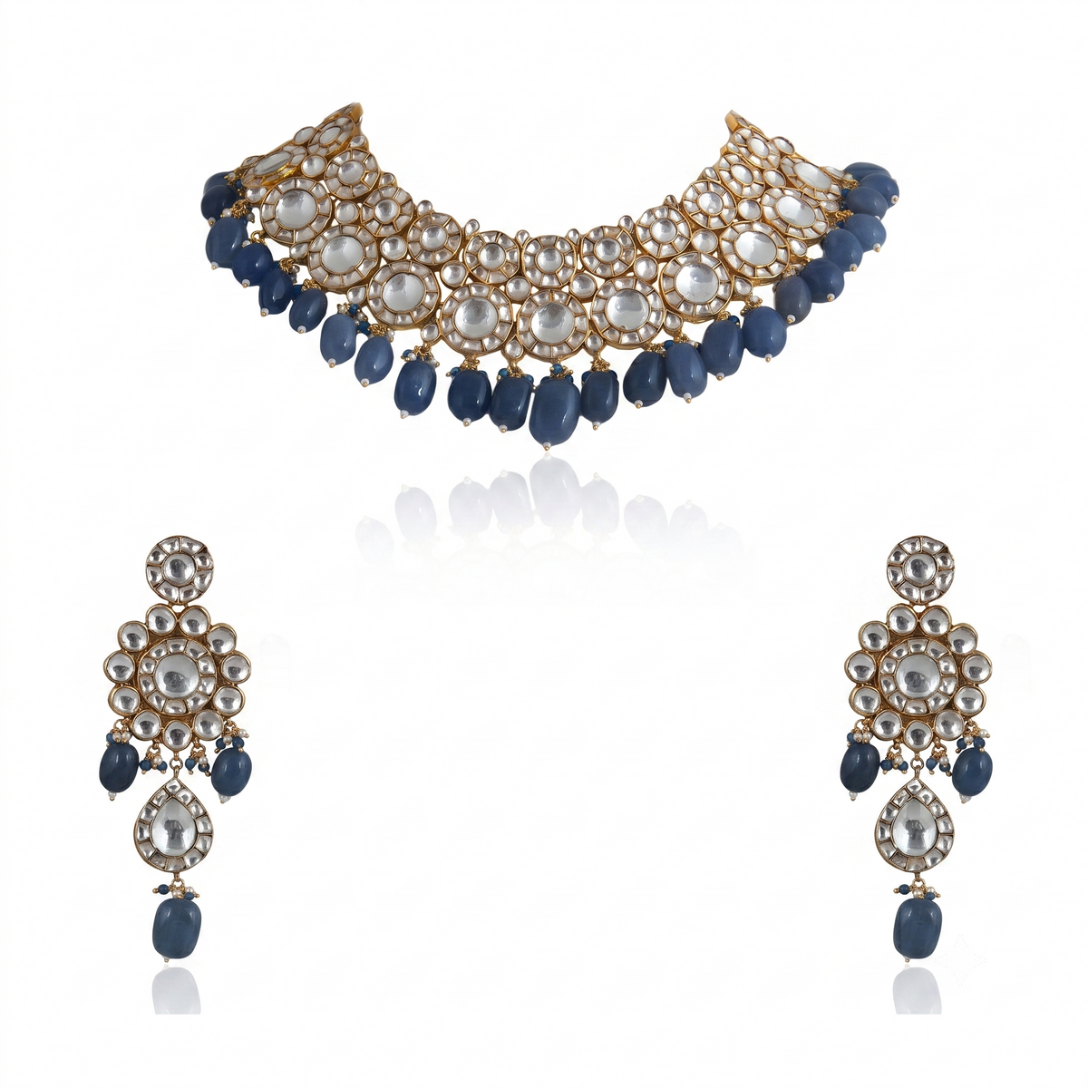 Riana 22kt gold plated Necklace set