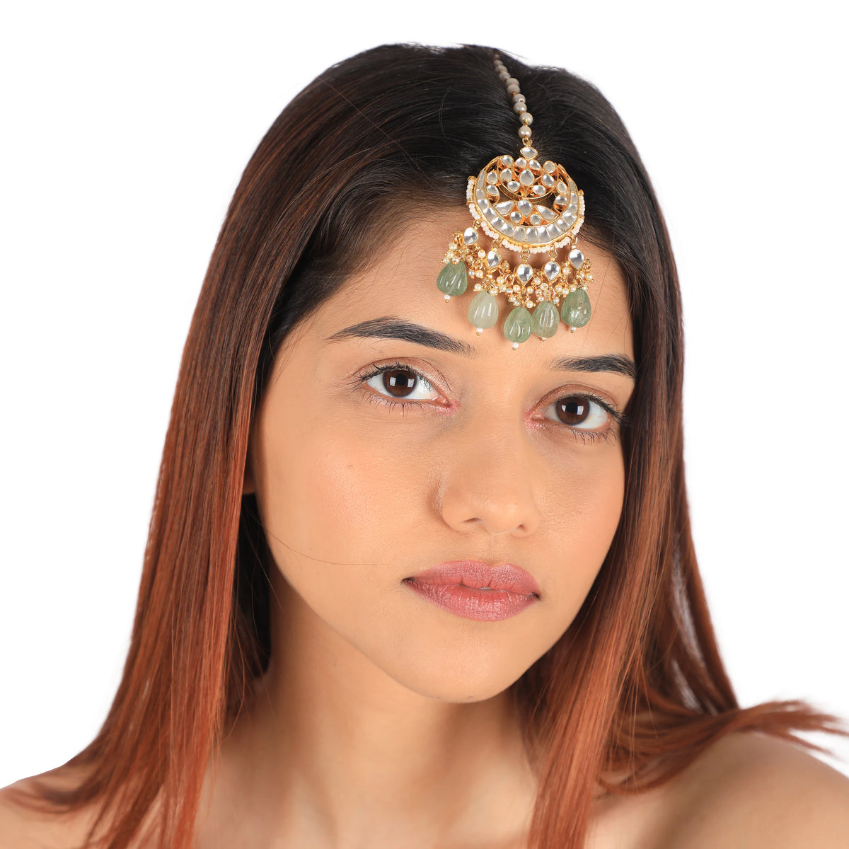 Bridal Chand Tikka With Its Unique Jade Shade And Intricate Mesmerizing Details