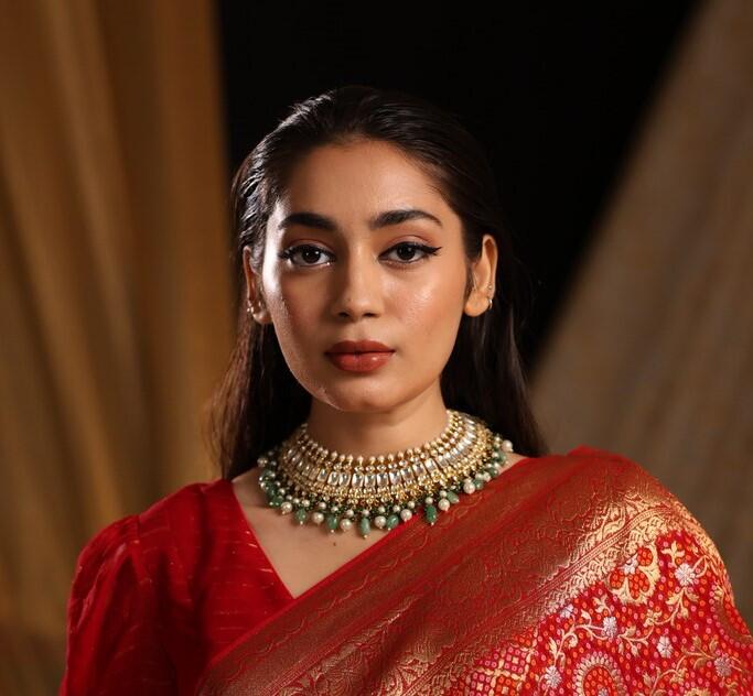 Riana gold plated Festive wear Necklace set