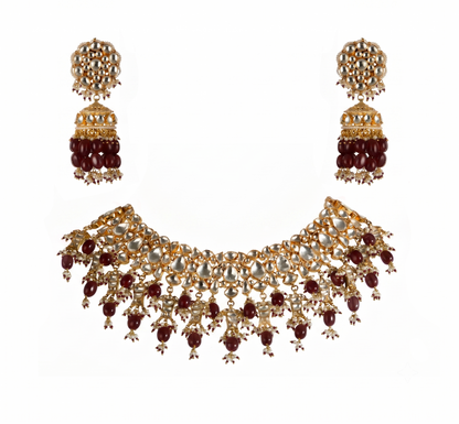 Full Neck Set With Jhumkis