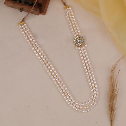 Elegant white long necklace jade gold plated Necklace alloy necklace