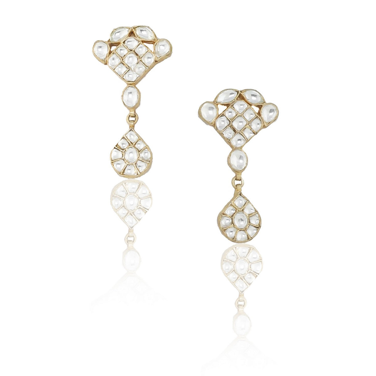 White Pearls and jadtar stdded necklaces