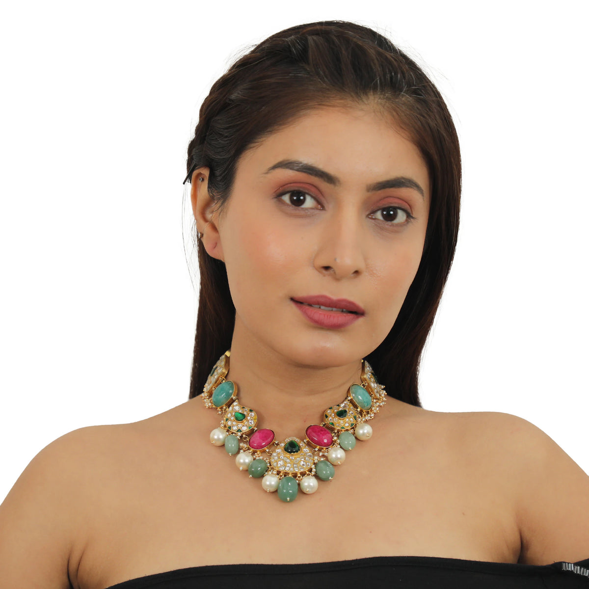 Multicolour Traditional Necklace Set