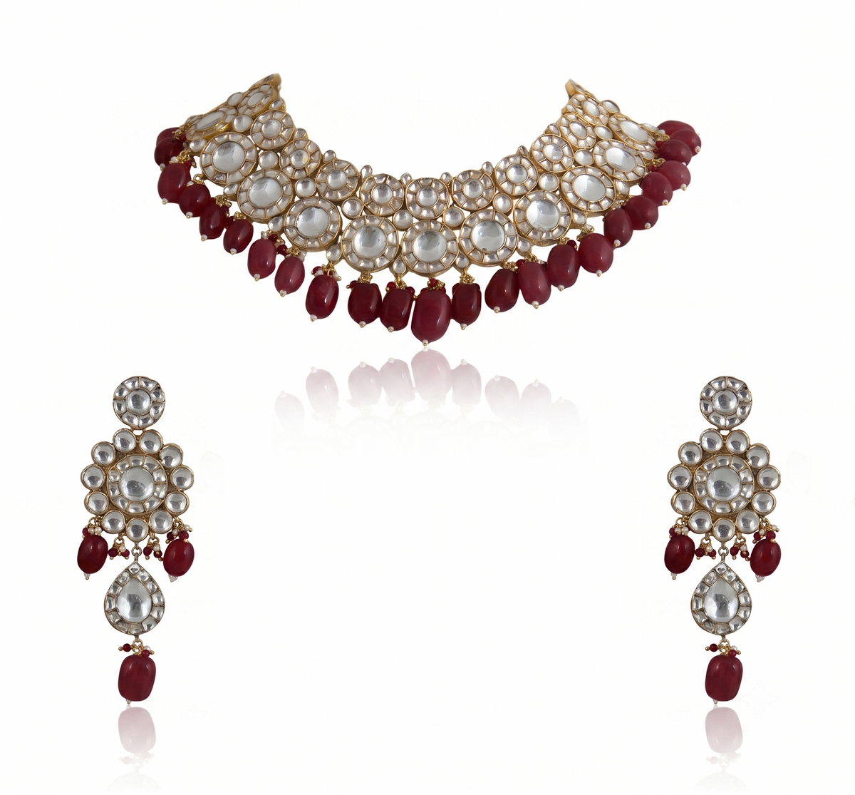 Riana 22kt gold plated Necklace set