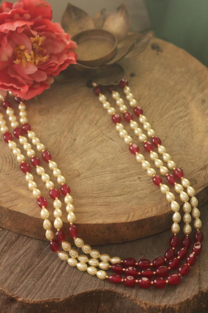 Gold Plated Beaded Traditional Fnacy Maala for men