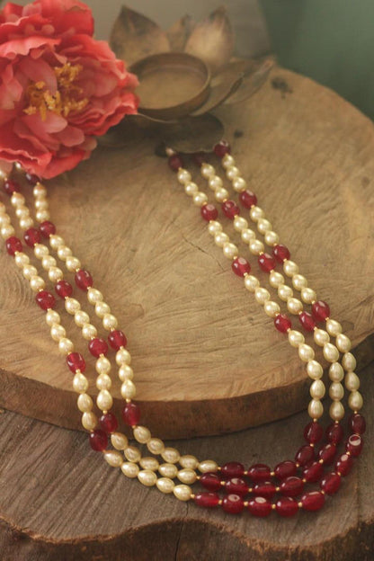 Gold Plated Beaded Traditional Fnacy Maala for women