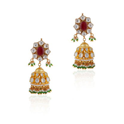 Peacock design rajwadu choker set