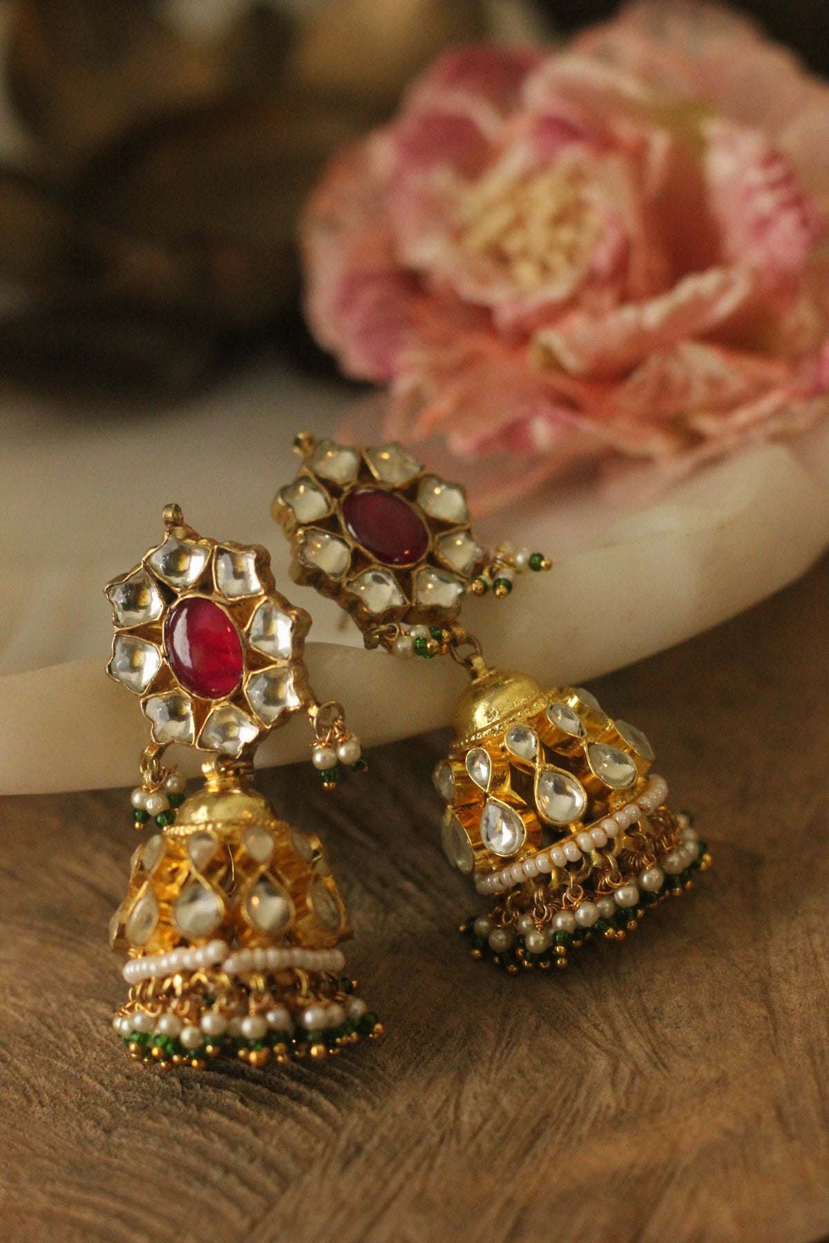 Peacock design rajwadu choker set