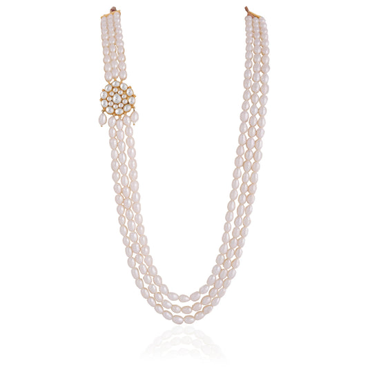 Elegant white long necklace jade gold plated Necklace alloy necklace