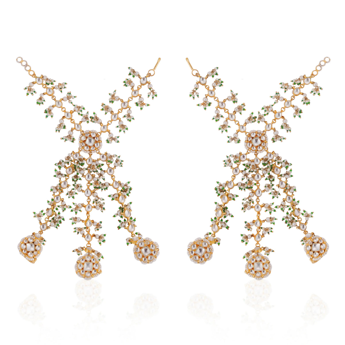 Indian bridal wear three layered Hathphool ( pair)