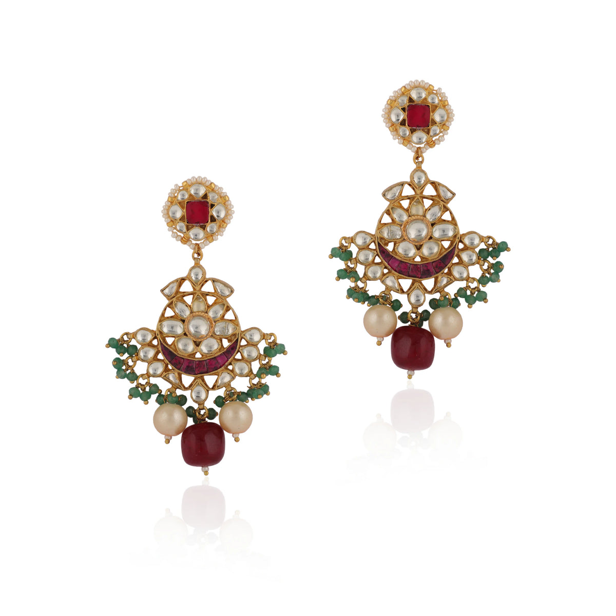 Flower Pearl Earrings,Wedding Wear Earrings