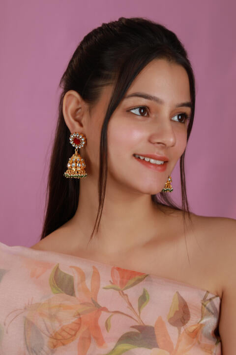 pink green choker set