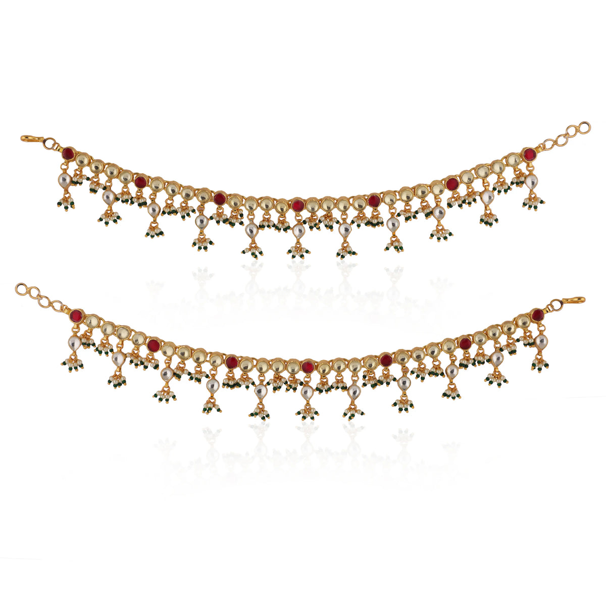 Indian Wedding Special Pink And Green Jadtar Women'S Wear Payal