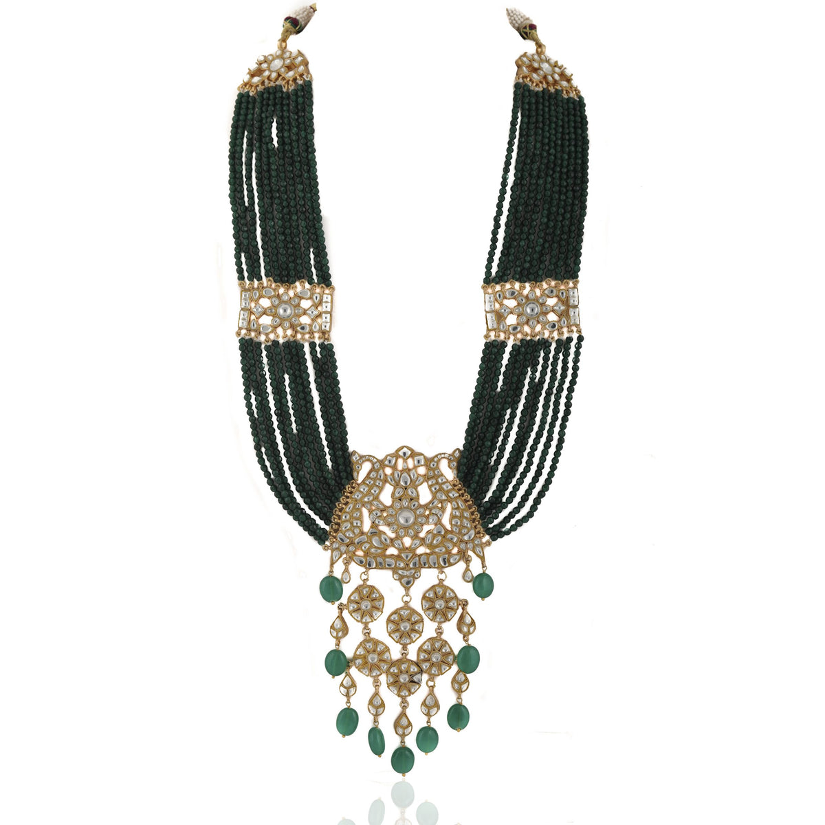 Green long necklace jewellery