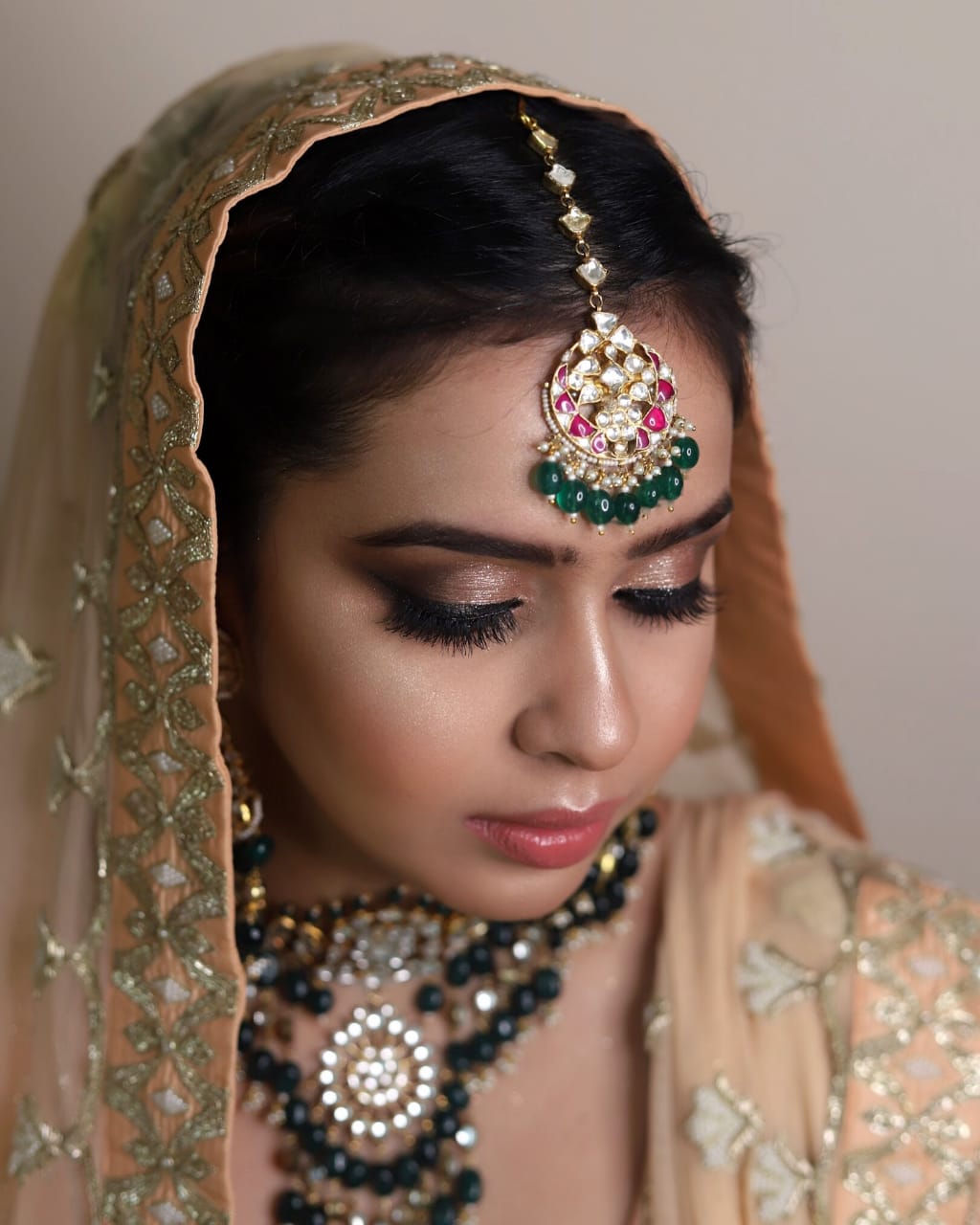 Multicolor Stone studded Maang tikka Jewellery Designs