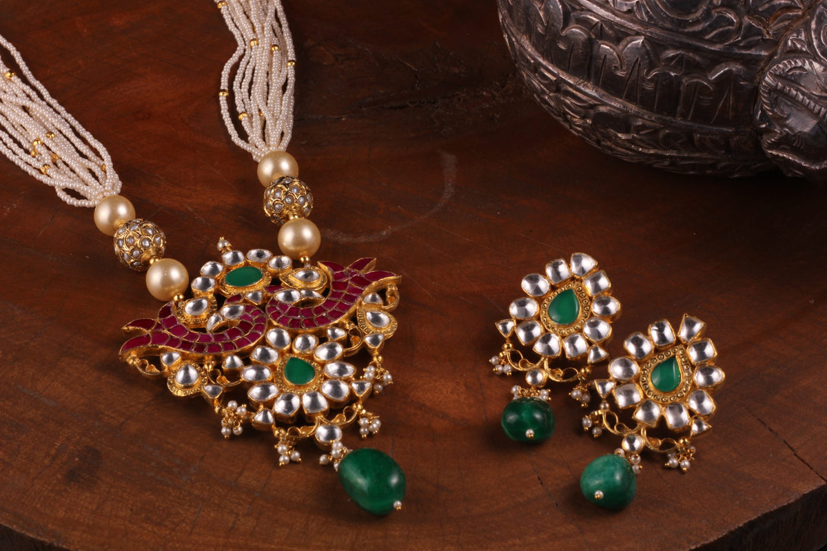 peacock pendant with less stones