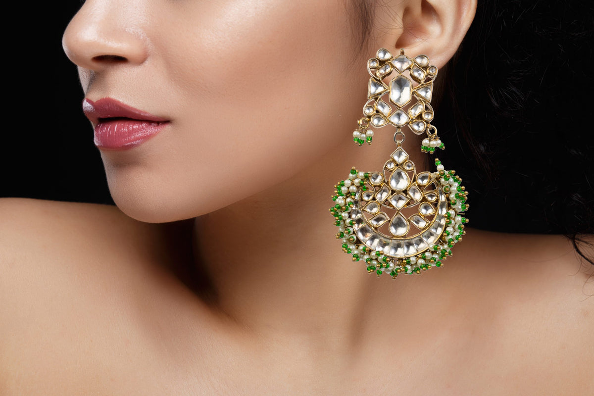 CHAND SHAPED  EARRINGS