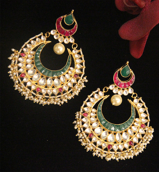 Multi Colored Stone Added Chaand Baalis