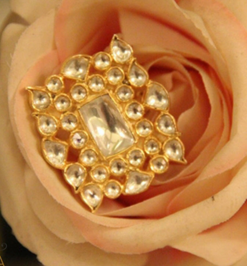 Rectangular Stone Studded Ring