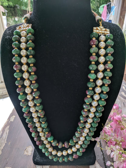 Multi Color beads semi precious maala Jewellery Design