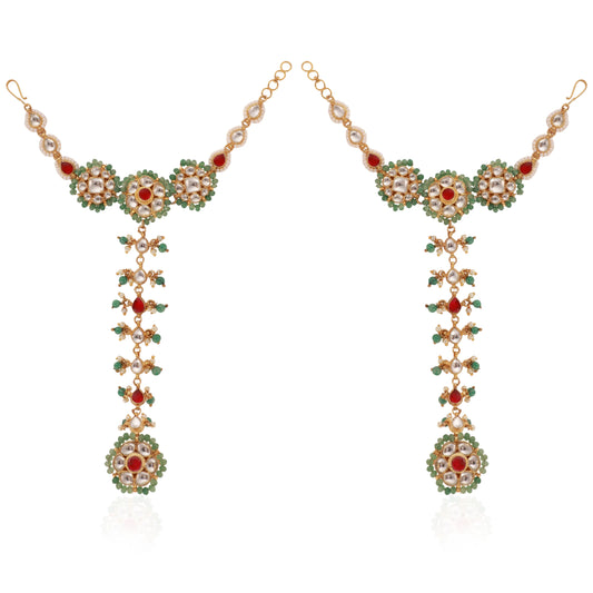 Multicoloured Wedding Wear Hathphool(Pair)