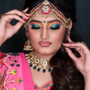 Pink Kundan Studded Matha Patti Jewelry