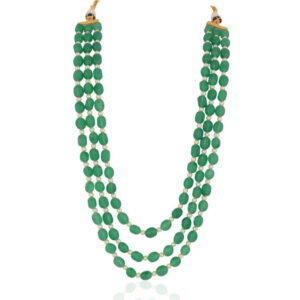 Indian Handmade Sea Green Beaded With Small Pearl Wedding Wear Maala