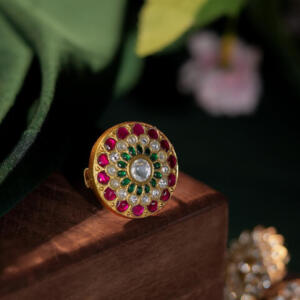 Multicolour FLoral ring adjustable