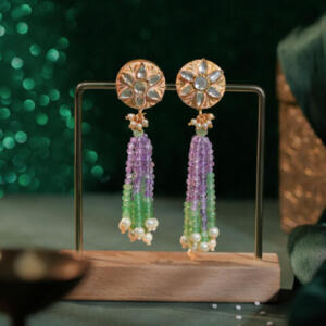 Mina work studs with pastel beads