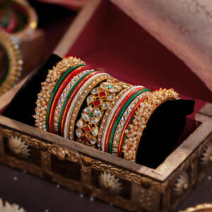 Multicolour chuda bangle set for brides