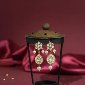 Traditional pearl embellished earrings