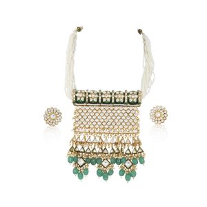 RAJWADI STYLE PENDANT NECKLACE WITH STUD EARRINGS