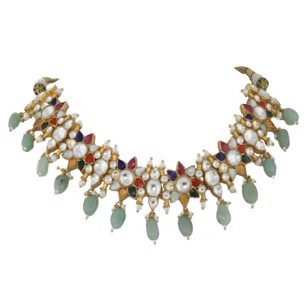 Multi Color Bridal necklace Jewellery with Earrings