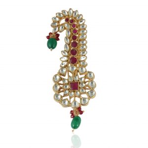 PINK AND WHITE JADTAR STONES WITH GREEN BEADS KILANGI