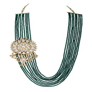 Green Color Jadtar Bridal Necklace Jewellery