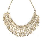 White Stone Diamond Jadtar Bridal Necklace Design