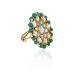 SMALL FLOWER LIGHT GREEN RING