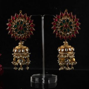 Floral looking jhumkas