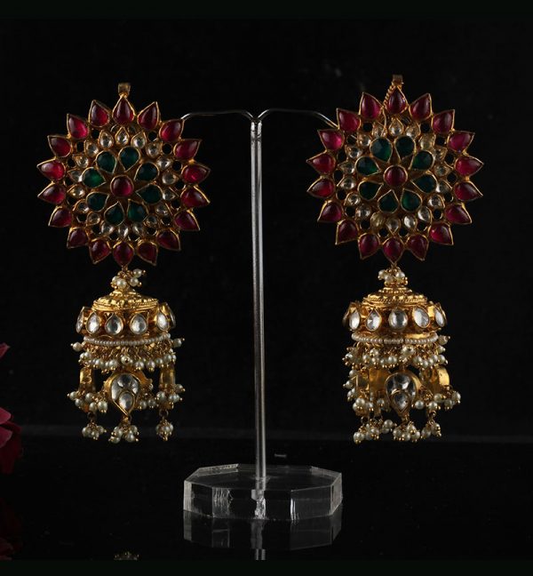 Floral looking jhumkas