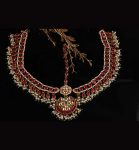Pink Kundan Studded Matha patti Jewelry