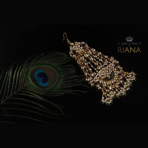 Gold Plated White Kundan Studded Passa