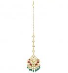 Multicolor Stone studded Maang tikka Jewellery Designs