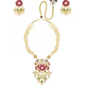 Pink jadtar Necklace