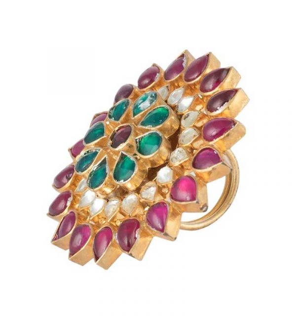 Red & Green Jadtar RIng