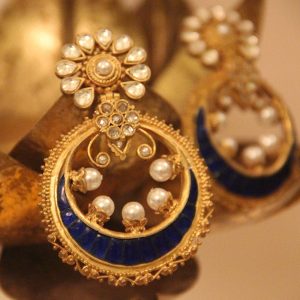 Royal blue chaand baalis