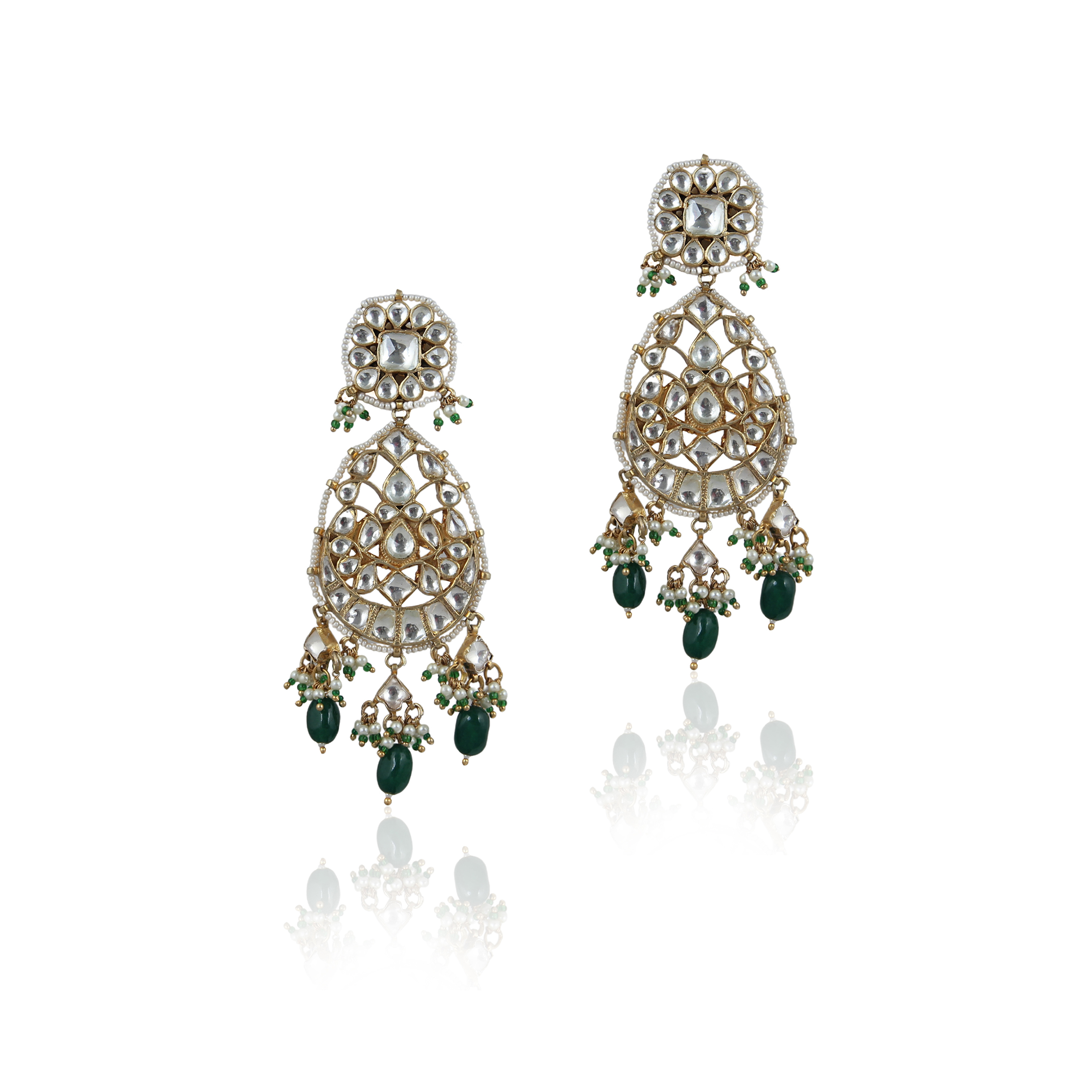 Top more than 107 green long earrings