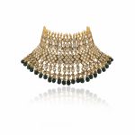 HEAVY BRIDAL NECKLACE WITH UPPER GOLDEN BALLS