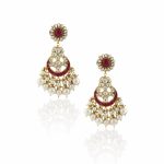 Pink Jadtar Heavy Gold Plated Necklace Set