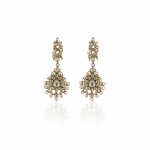 WHITE JADTAR STONE EARRINGS