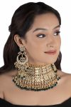 HEAVY BRIDAL NECKLACE WITH UPPER GOLDEN BALLS